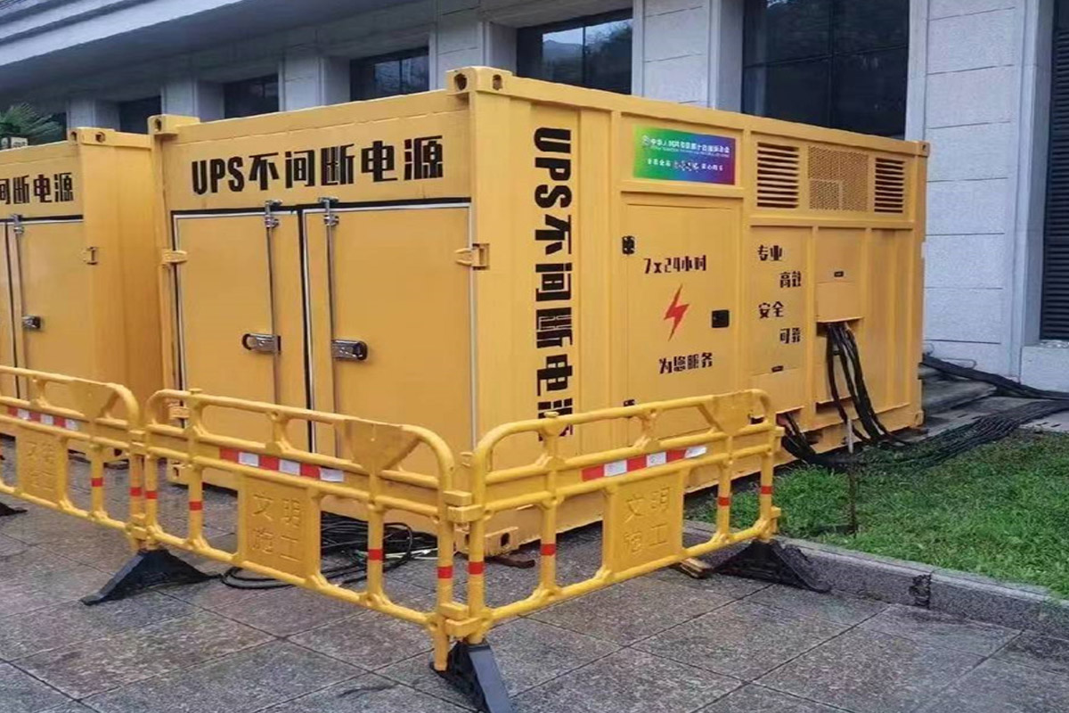 松北发电机租赁施工现场